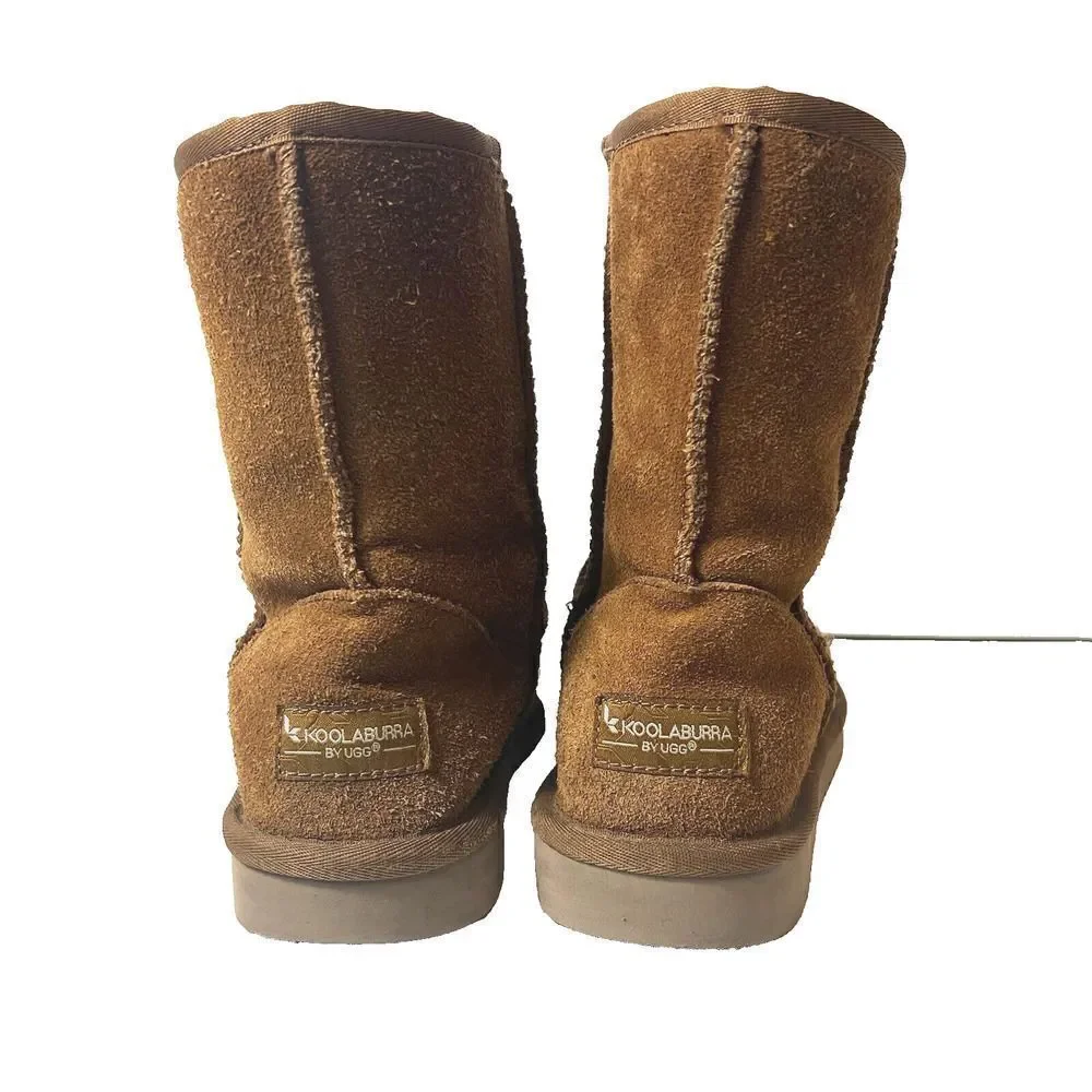 Koolaburra By Ugg 1017090 Chestnut Winter Boots Women Sz 6 Sherpa Lining Pull On